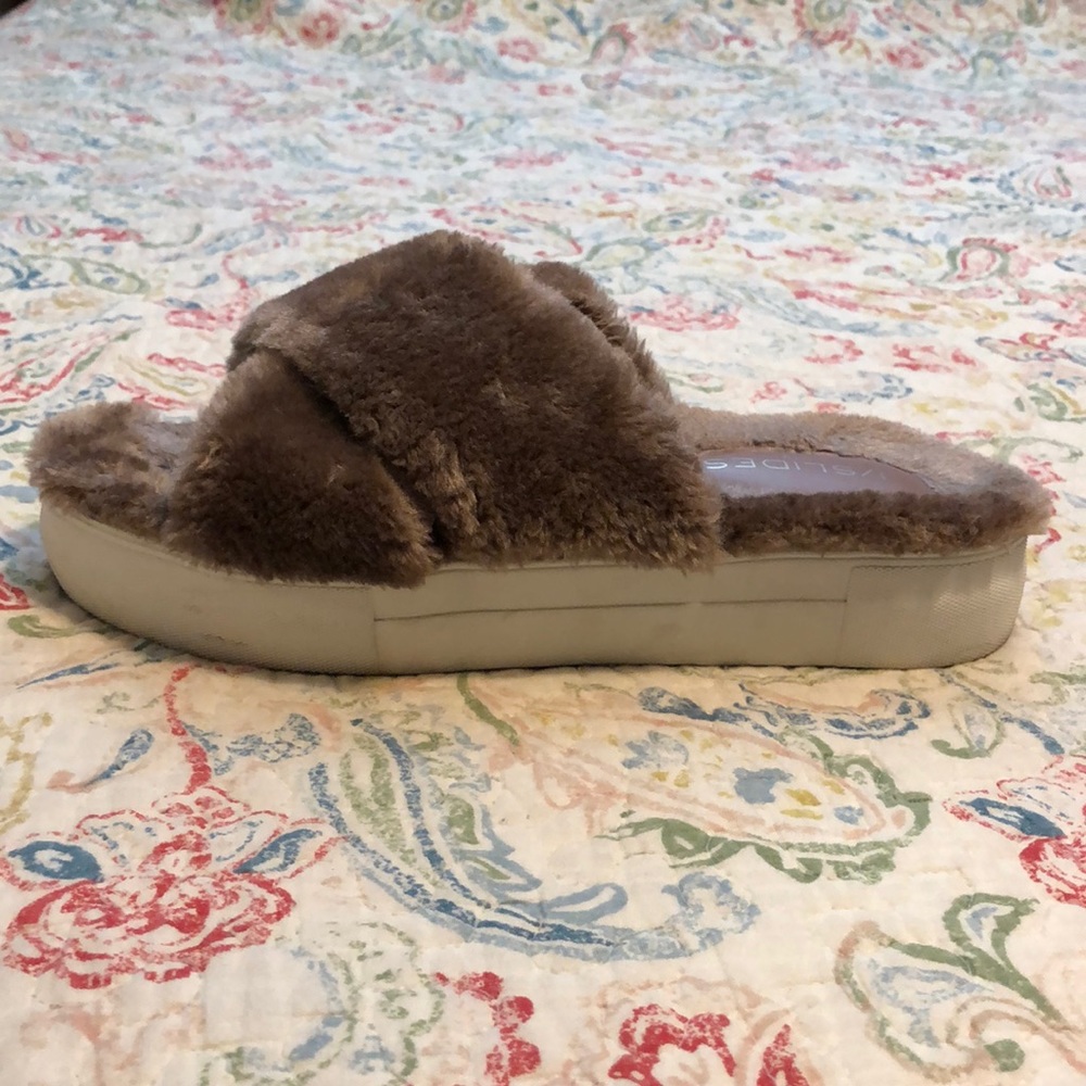 J/Slides Nyc Platform Fur Sandals Gem